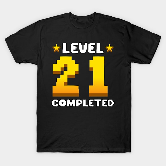 gamer 21. birthday gamer gift shirt T-Shirt by QQdesigns